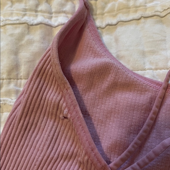 Pink Ribbed Crop Tank - Picture 3 of 3